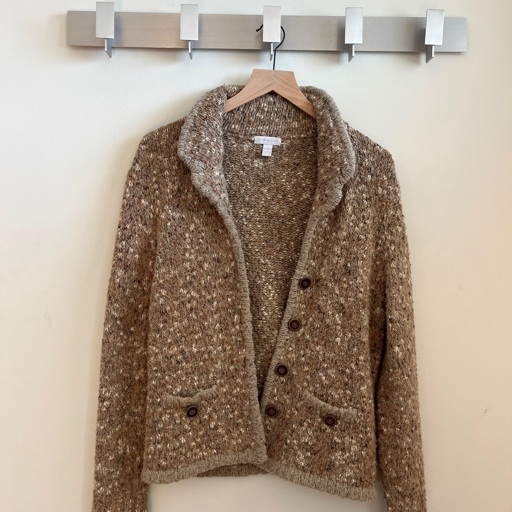 Women's Brown Knit Cardigan